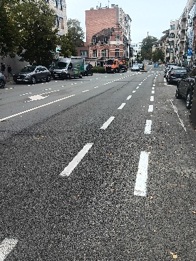 piste cyclable marquée