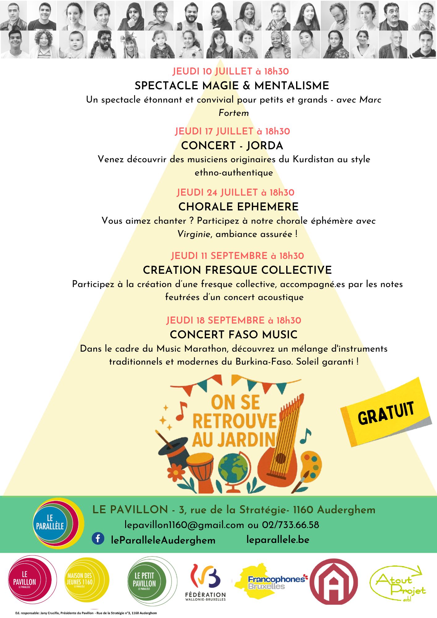 Affiche "On se retrouve au jardin"