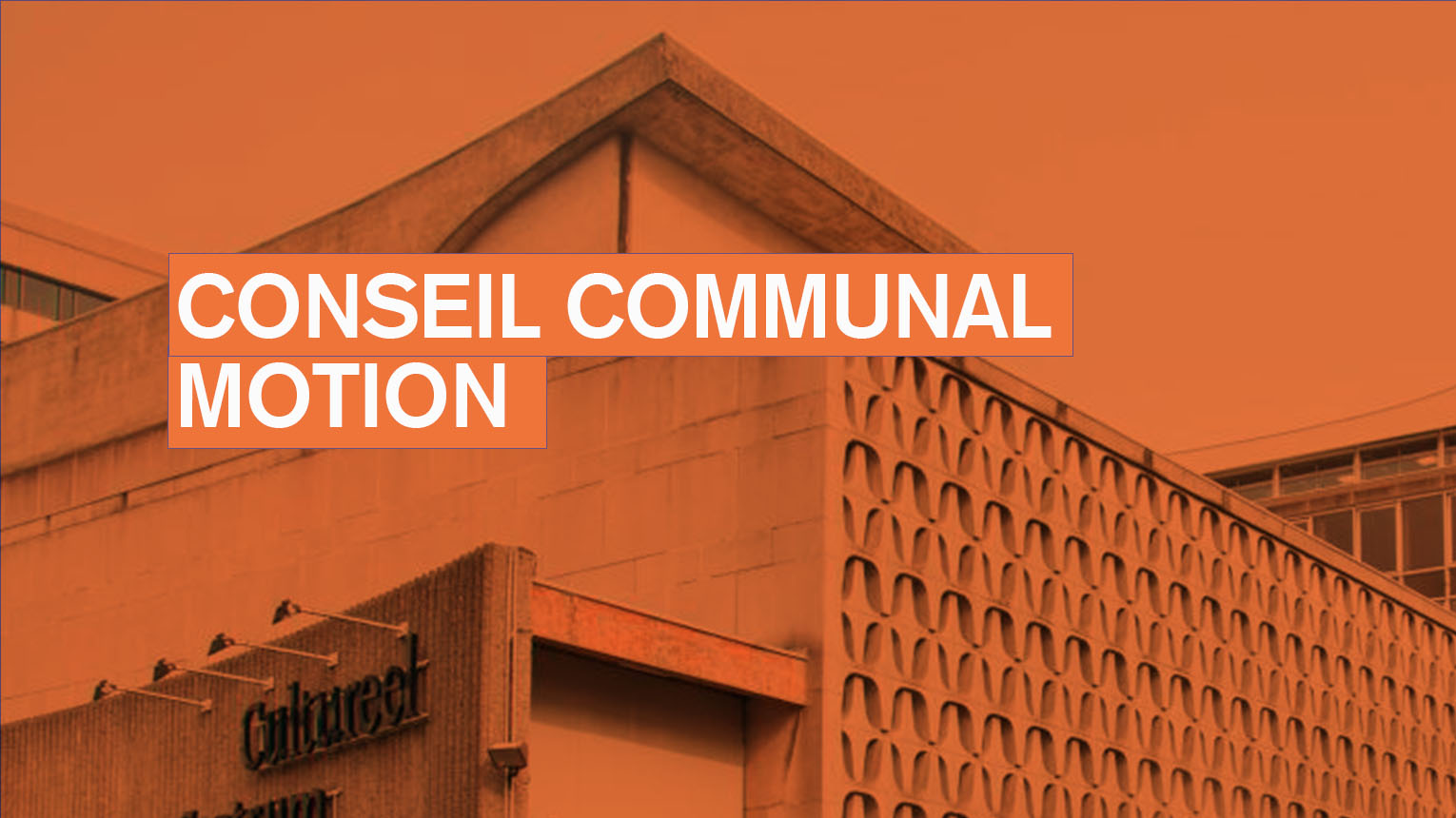 Conseil communal - motion