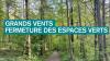 Fermeture des espaces verts régionaux 